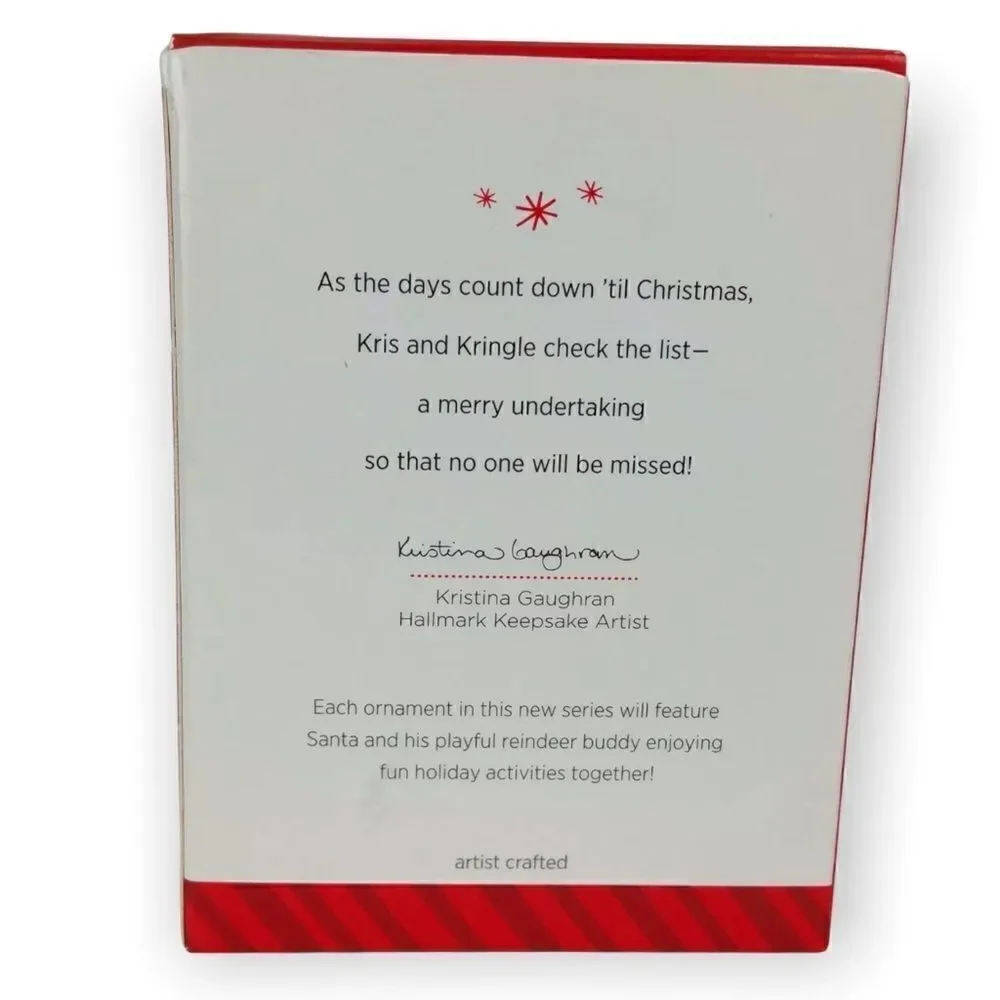 2014 Hallmark Series KRINGLE AND KRIS Santa’s List 1st Keepsake Ornament